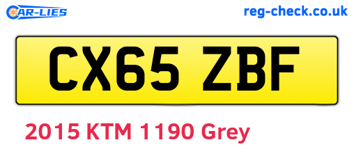 CX65ZBF are the vehicle registration plates.