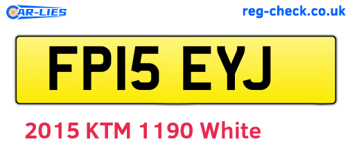 FP15EYJ are the vehicle registration plates.