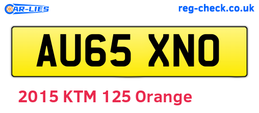 AU65XNO are the vehicle registration plates.