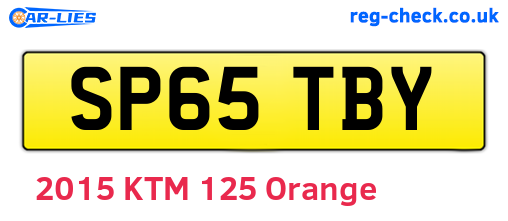 SP65TBY are the vehicle registration plates.