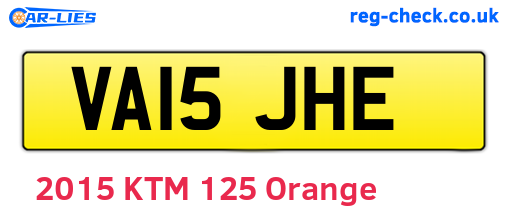VA15JHE are the vehicle registration plates.