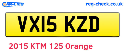 VX15KZD are the vehicle registration plates.