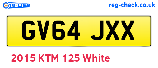 GV64JXX are the vehicle registration plates.