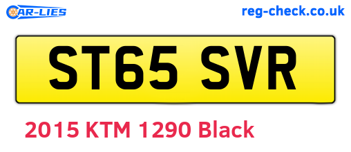 ST65SVR are the vehicle registration plates.