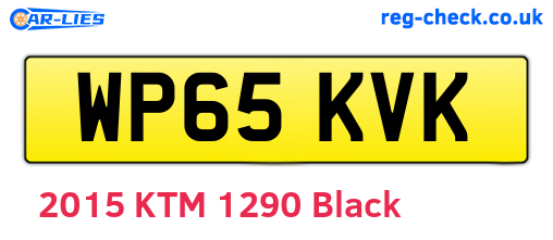 WP65KVK are the vehicle registration plates.