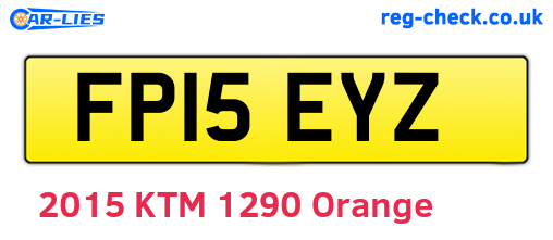 FP15EYZ are the vehicle registration plates.