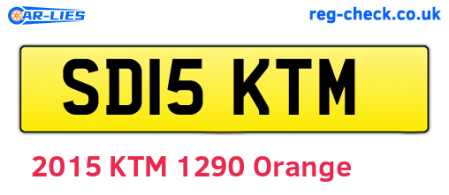 SD15KTM are the vehicle registration plates.