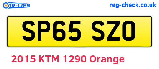 SP65SZO are the vehicle registration plates.