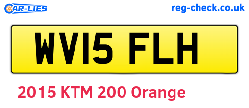 WV15FLH are the vehicle registration plates.