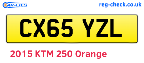 CX65YZL are the vehicle registration plates.