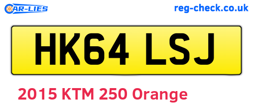 HK64LSJ are the vehicle registration plates.
