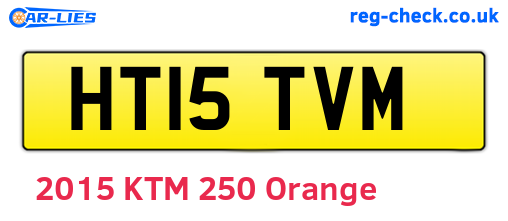HT15TVM are the vehicle registration plates.