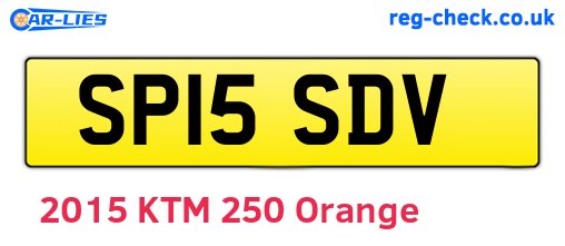 SP15SDV are the vehicle registration plates.