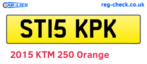 ST15KPK are the vehicle registration plates.