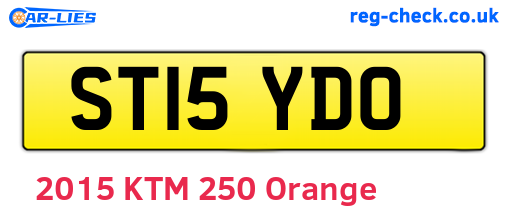 ST15YDO are the vehicle registration plates.