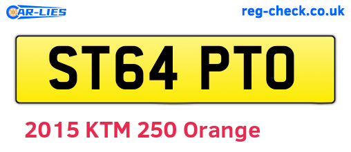 ST64PTO are the vehicle registration plates.