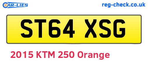 ST64XSG are the vehicle registration plates.