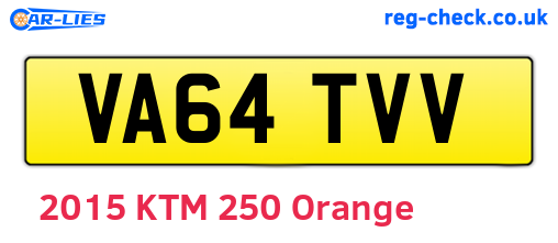 VA64TVV are the vehicle registration plates.