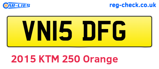 VN15DFG are the vehicle registration plates.