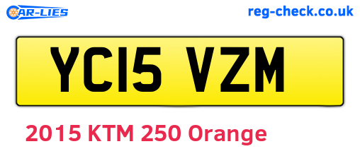 YC15VZM are the vehicle registration plates.