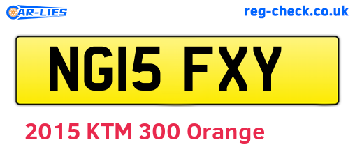 NG15FXY are the vehicle registration plates.