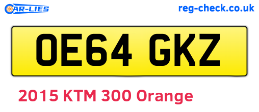 OE64GKZ are the vehicle registration plates.