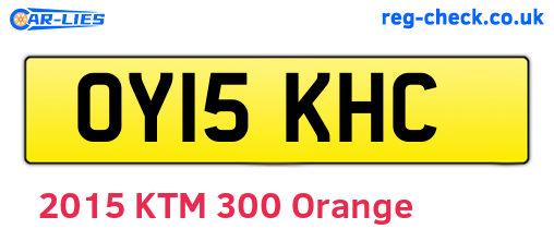 OY15KHC are the vehicle registration plates.