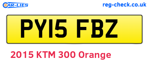 PY15FBZ are the vehicle registration plates.