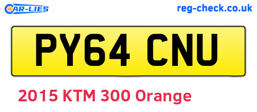 PY64CNU are the vehicle registration plates.