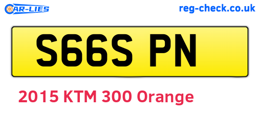 S66SPN are the vehicle registration plates.