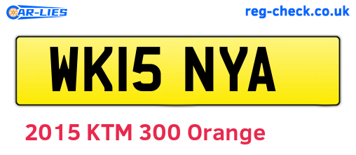 WK15NYA are the vehicle registration plates.