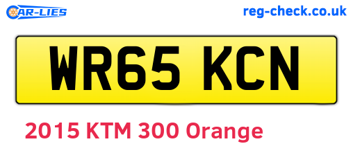 WR65KCN are the vehicle registration plates.