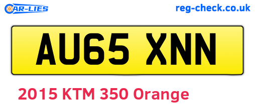 AU65XNN are the vehicle registration plates.