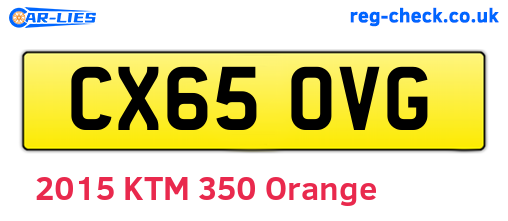 CX65OVG are the vehicle registration plates.