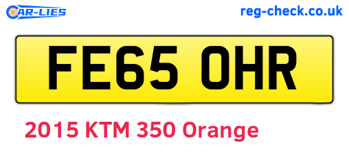 FE65OHR are the vehicle registration plates.