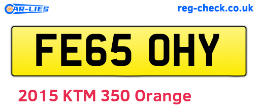 FE65OHY are the vehicle registration plates.