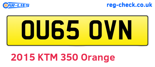 OU65OVN are the vehicle registration plates.