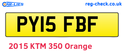 PY15FBF are the vehicle registration plates.