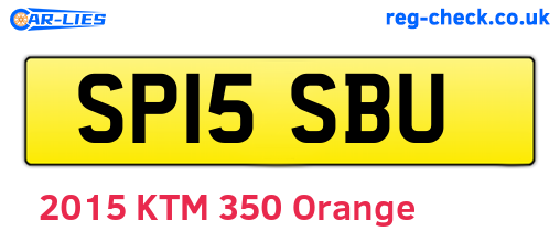 SP15SBU are the vehicle registration plates.