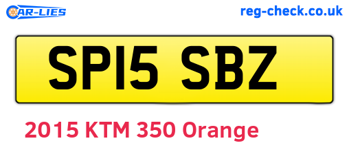 SP15SBZ are the vehicle registration plates.