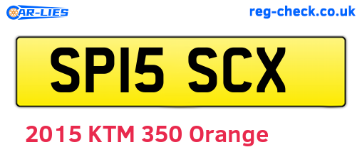 SP15SCX are the vehicle registration plates.