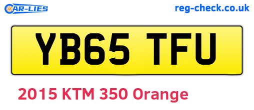 YB65TFU are the vehicle registration plates.