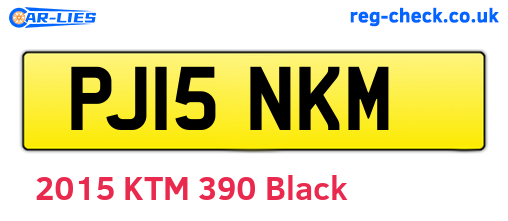 PJ15NKM are the vehicle registration plates.