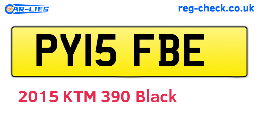 PY15FBE are the vehicle registration plates.
