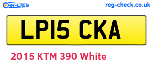 LP15CKA are the vehicle registration plates.