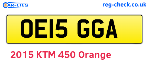 OE15GGA are the vehicle registration plates.