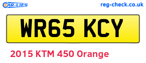 WR65KCY are the vehicle registration plates.