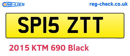 SP15ZTT are the vehicle registration plates.