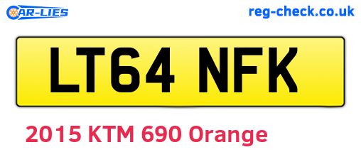 LT64NFK are the vehicle registration plates.