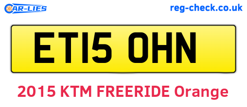 ET15OHN are the vehicle registration plates.